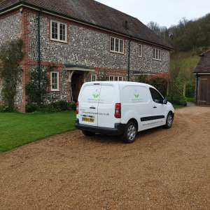 white carpet cleaning van