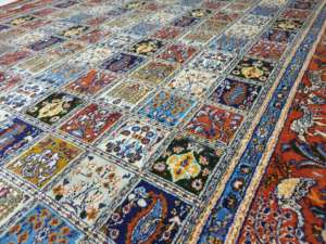 colourful rug in our workshop