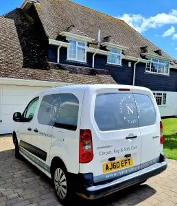 Company carpet cleaning van